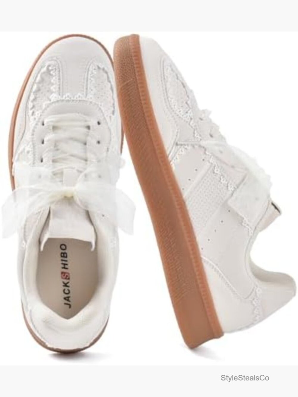 Lace-Up Fashion Sneakers Arch Support Memory Foam Walking Shoes